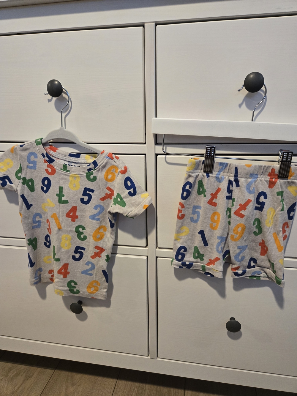 Kids Number Print Pajama Set - Multicolor